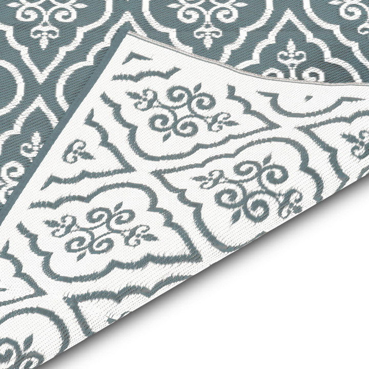 Tapis extérieur TUNIS gris et blanc 180 x 280 CM