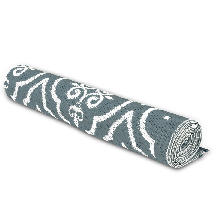 Tapis extérieur TUNIS gris et blanc 180 x 280 CM