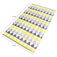 Tapis extérieur SARI triangles gris et jaune 270 x 370 CM