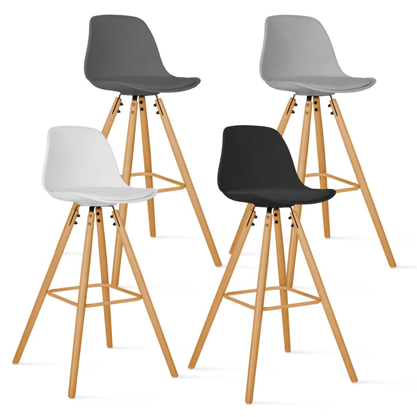 Tabourets De Bar Patchworks Noirs, Gris Et Blancs - SARA - Lot De 4 Tabourets De Bar Sara Motifs Patchworks Noirs Gris Et Blancs 3662897026692 Tabourets De Bar Patchworks Noirs, Gris Et Blancs - SARA - Lot De 4 Tabourets De Bar Sara Motifs Patchworks Noirs Gris Et Blancs 3662897026692