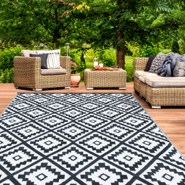 Tapis extérieur BAHAMAS noir 270 x 370 CM Tapis extérieur BAHAMAS noir 270 x 370 CM