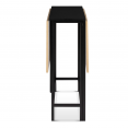 Table console pliable EDI 2-4 personnes façon hêtre et noir design industriel