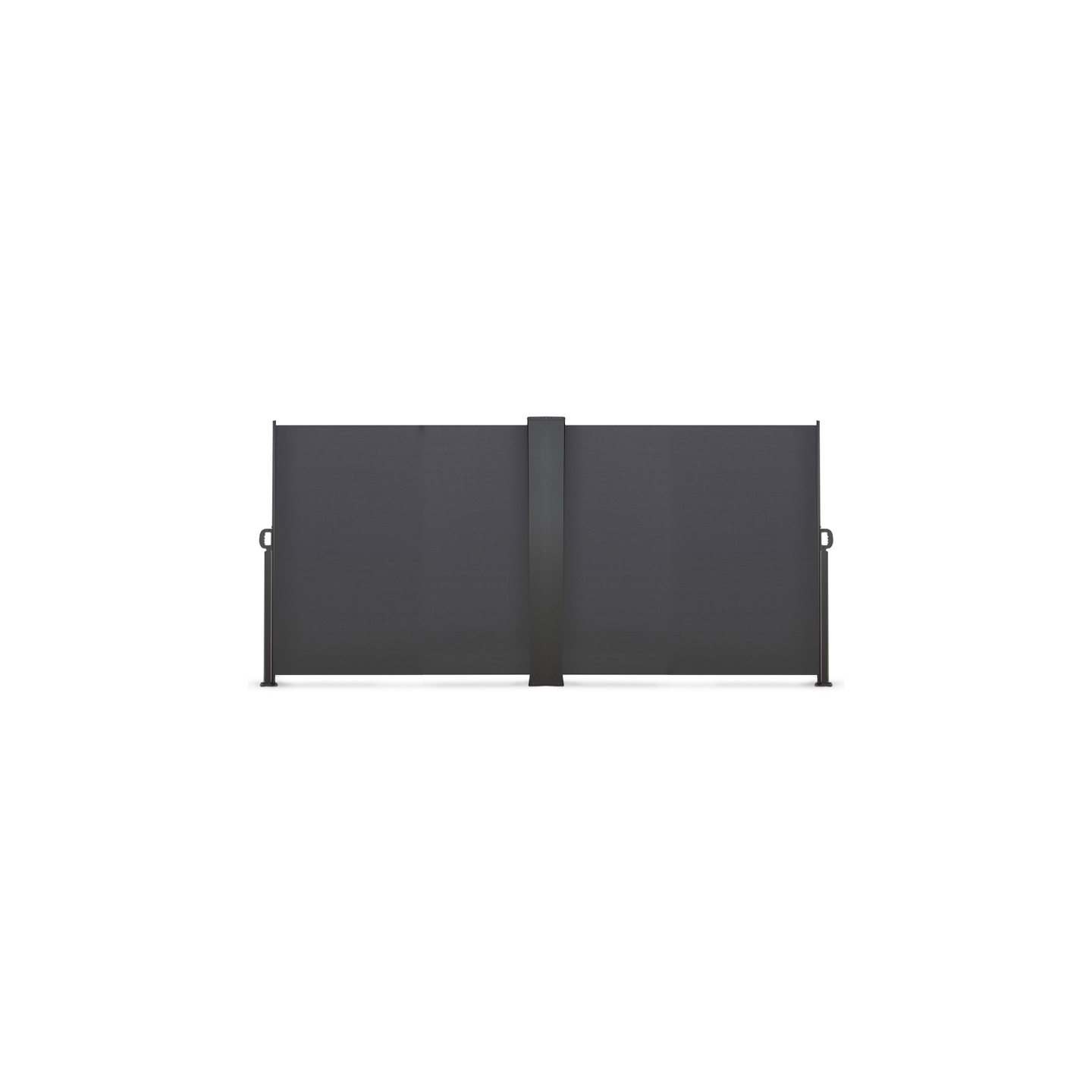 Paravent 200x500cm IDMarket Paravent Extérieur Rétractable 200x500 Cm - Store Latéral Gris Anthracite Paravent Toile Polyester