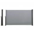 Paravent extérieur rétractable 160 x 500 CM gris clair store latéral