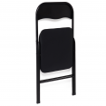 Lot de 4 chaises pliantes KITY noires en PU