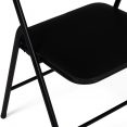 Lot de 4 chaises pliantes KITY noires en PU