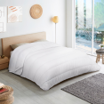 Couette 220x240 CM NORA 4 saisons blanche 200gr + 300gr : 500gr