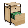 Caisson de bureau support imprimante DETROIT 2 tiroirs design industriel