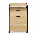 Caisson de bureau support imprimante DETROIT 2 tiroirs design industriel