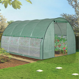 Serre tunnel de jardin 12M² verte relevable avec moustiquaire Serre tunnel de jardin 12M² verte relevable avec moustiquaire