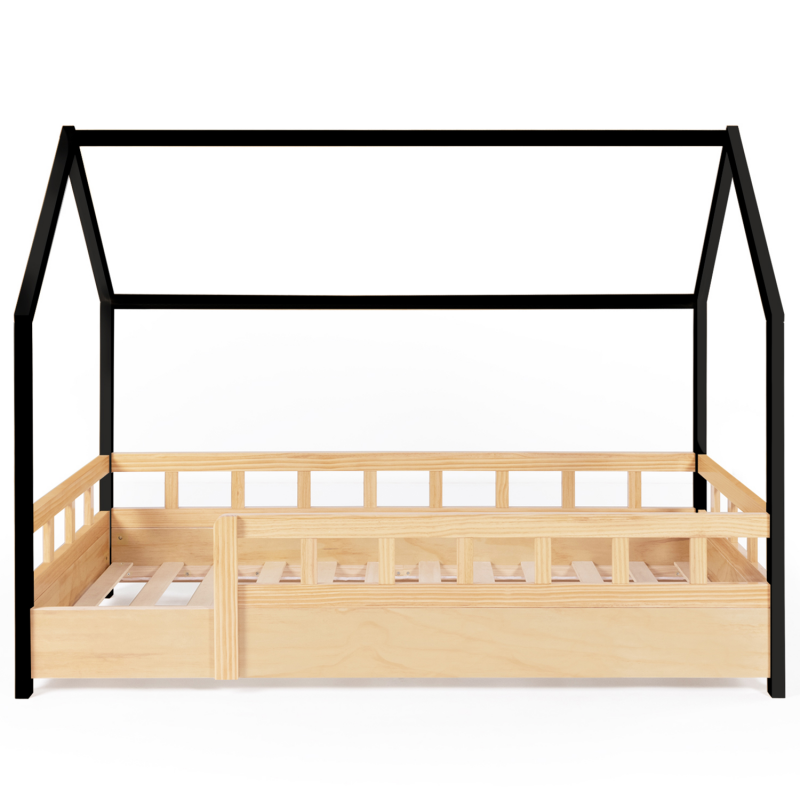 Lit cabane en bois 80x160cm pour enfant - NEREE