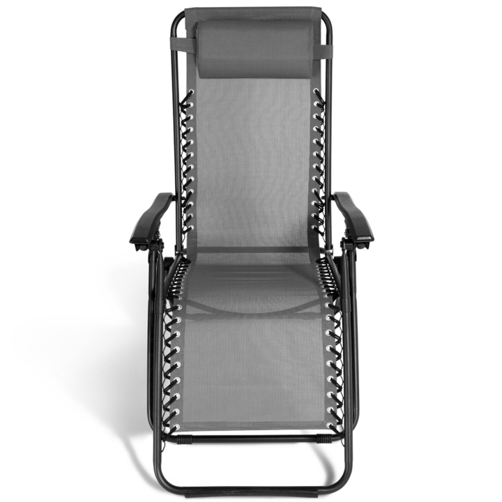 Lot de 2 fauteuils de jardin RELAX grand confort gris anthracite Lot de 2 fauteuils de jardin RELAX grand confort gris anthracite