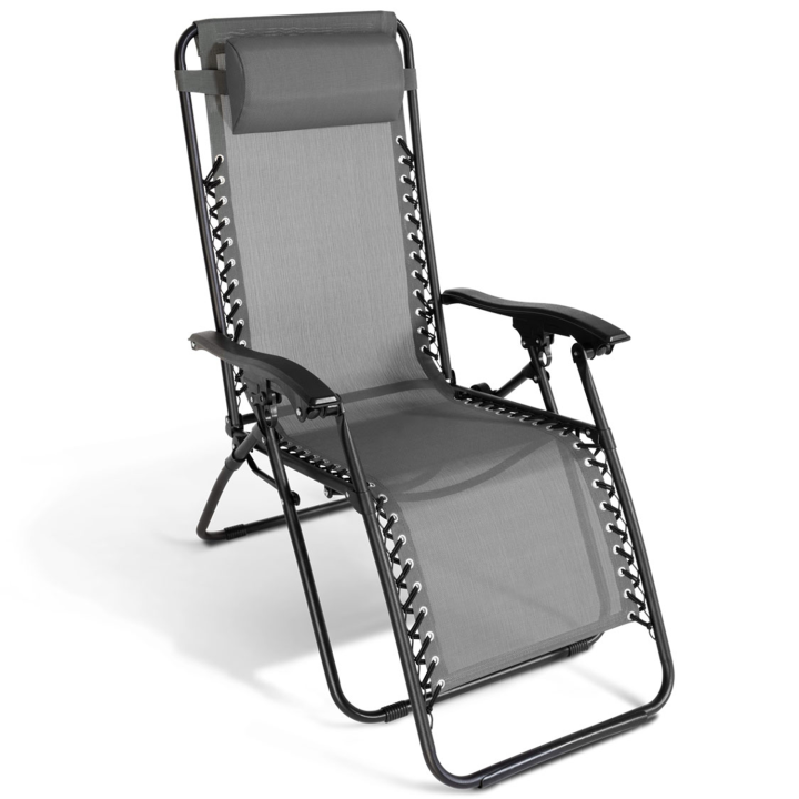 Lot de 2 fauteuils de jardin RELAX grand confort gris anthracite Lot de 2 fauteuils de jardin RELAX grand confort gris anthracite