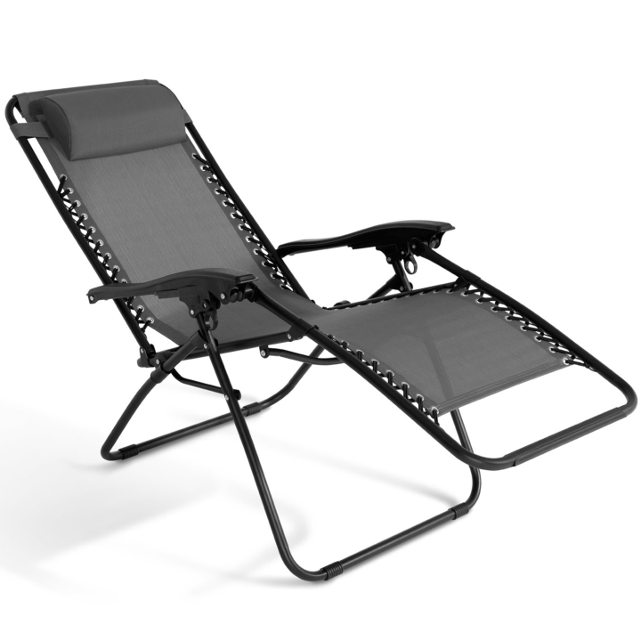 Lot de 2 fauteuils de jardin RELAX grand confort gris anthracite Lot de 2 fauteuils de jardin RELAX grand confort gris anthracite