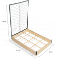 Carré potager en bois avec treillis 12 compartiments 115 x 80 CM
