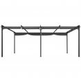 Pergola édition spéciale toit rétractable 3x6 M et 6 stores gris anthracite