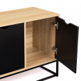 Buffet bas 3 portes noires BOSTON design industriel