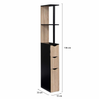IDMarket - Meuble TV 110 Cm Juliette 2 Portes Lattes Tasseau Bois Coloris Chêne