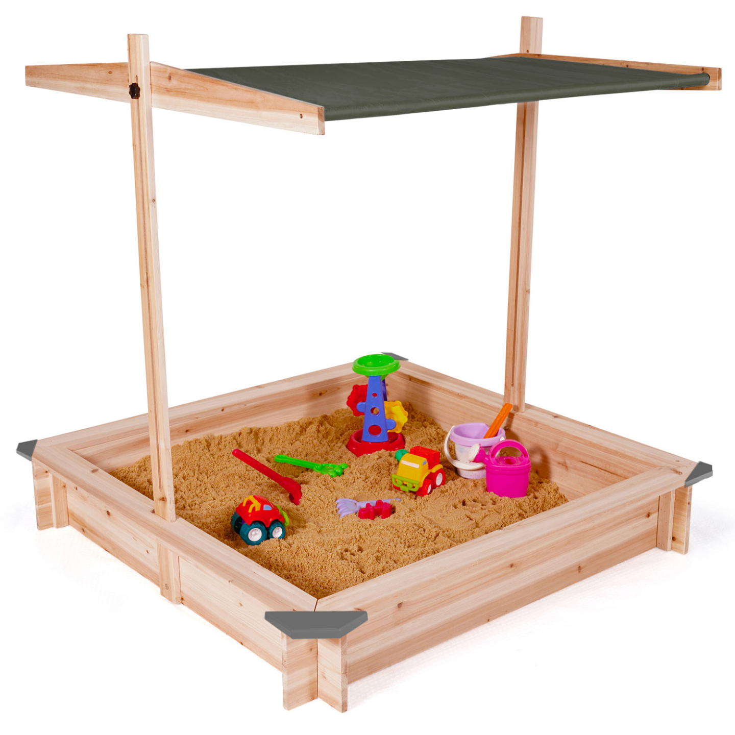 Bac à sable avec toit - vidaXL - 160x100x133 cm - Bois de pin imprégné