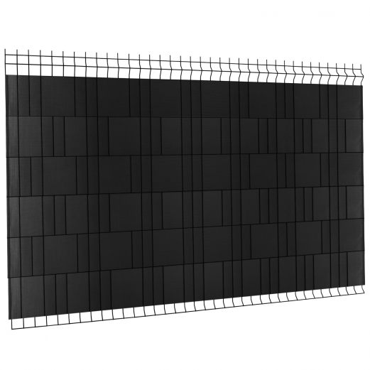 Lamelles PVC souples horizontales rouleau de 35 M noires