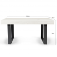 Table à manger extensible PHOENIX 6-10 personnes bois gris 160-200 cm