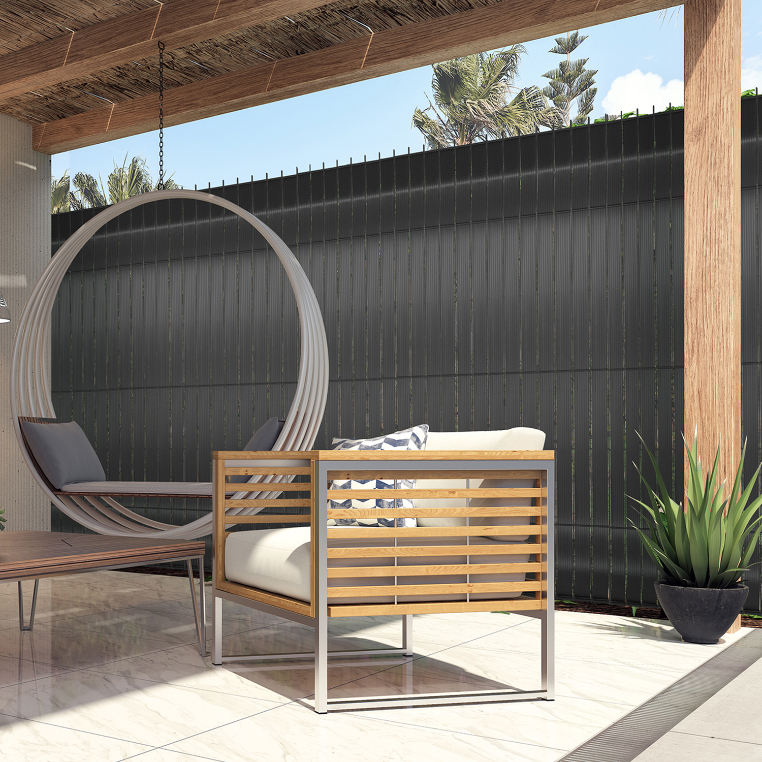 Lamelles d’occultation pour grillage rigide