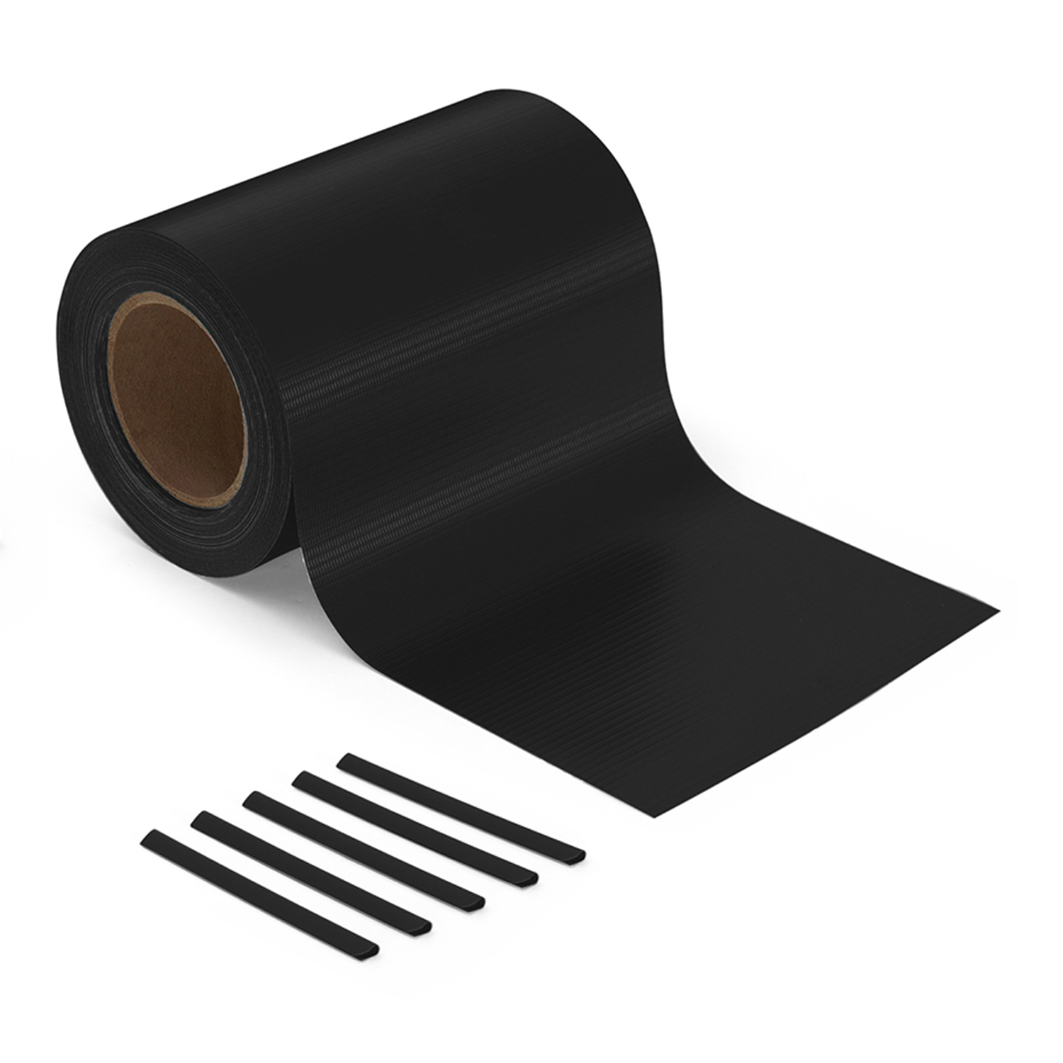 ID MARKET - Kit occultant noir L. 250 x H. 153 cm lamelles PVC