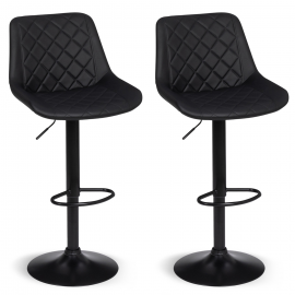 Lot de 2 tabourets de bar DENVER édition spéciale noir Lot de 2 tabourets de bar DENVER édition spéciale noir