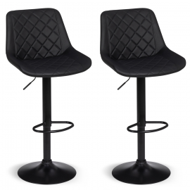 Lot de 2 tabourets de bar DENVER édition spéciale noir