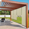 Lot de 2 stores enrouleurs L.124 x H. 225 CM pour pergola écrue