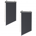 Lot de 2 stores enrouleurs L.125 x H. 225 CM pour pergola gris anthracite