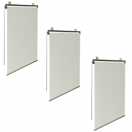 Lot de 3 stores enrouleurs L.125 x H. 225 CM pour pergola écrue Lot de 3 stores enrouleurs L.125 x H. 225 CM pour pergola écrue