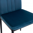 Lot de 6 chaises JULIA en velours bleu pour salle à manger