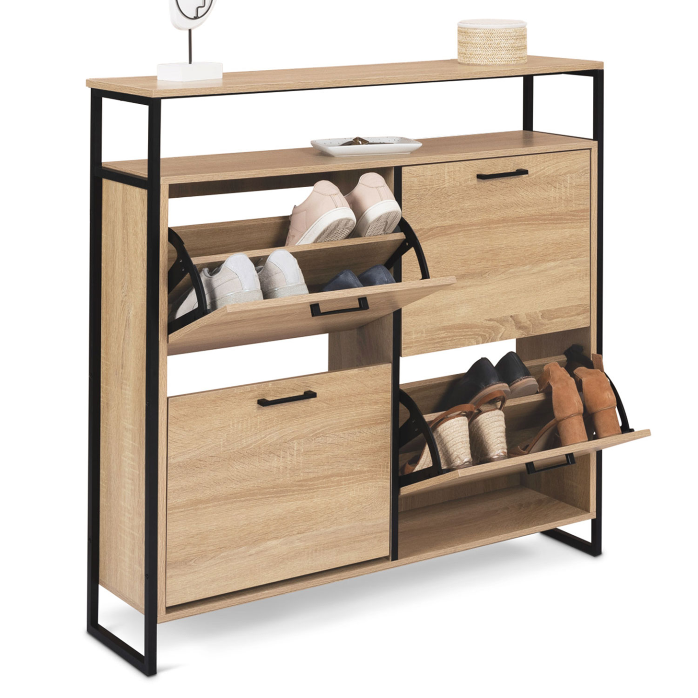 industri-le-schoenenkast-4-deuren-en-rek-luis-idmarket-belgi