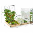 Kit complet carrés potagers serres à tomates 3 bacs + treillis + housse