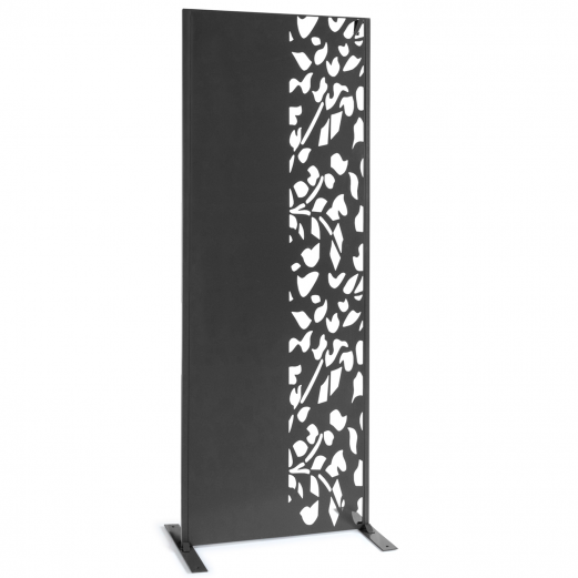 Panel decorativo universal Flower 150 x 50 cm gris semiperforado en el lateral