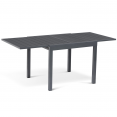 Salon de jardin POLY extensible table 90-180 CM et 8 chaises gris foncé