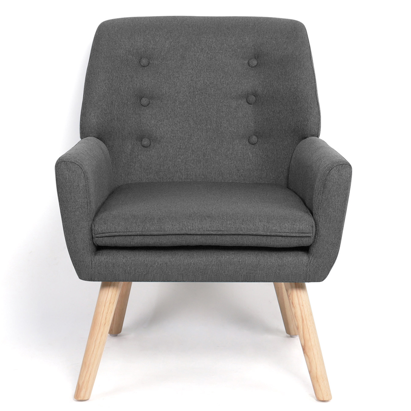 IDMarket - Sillón escandinavo OLAN cabriolet en tejido azul