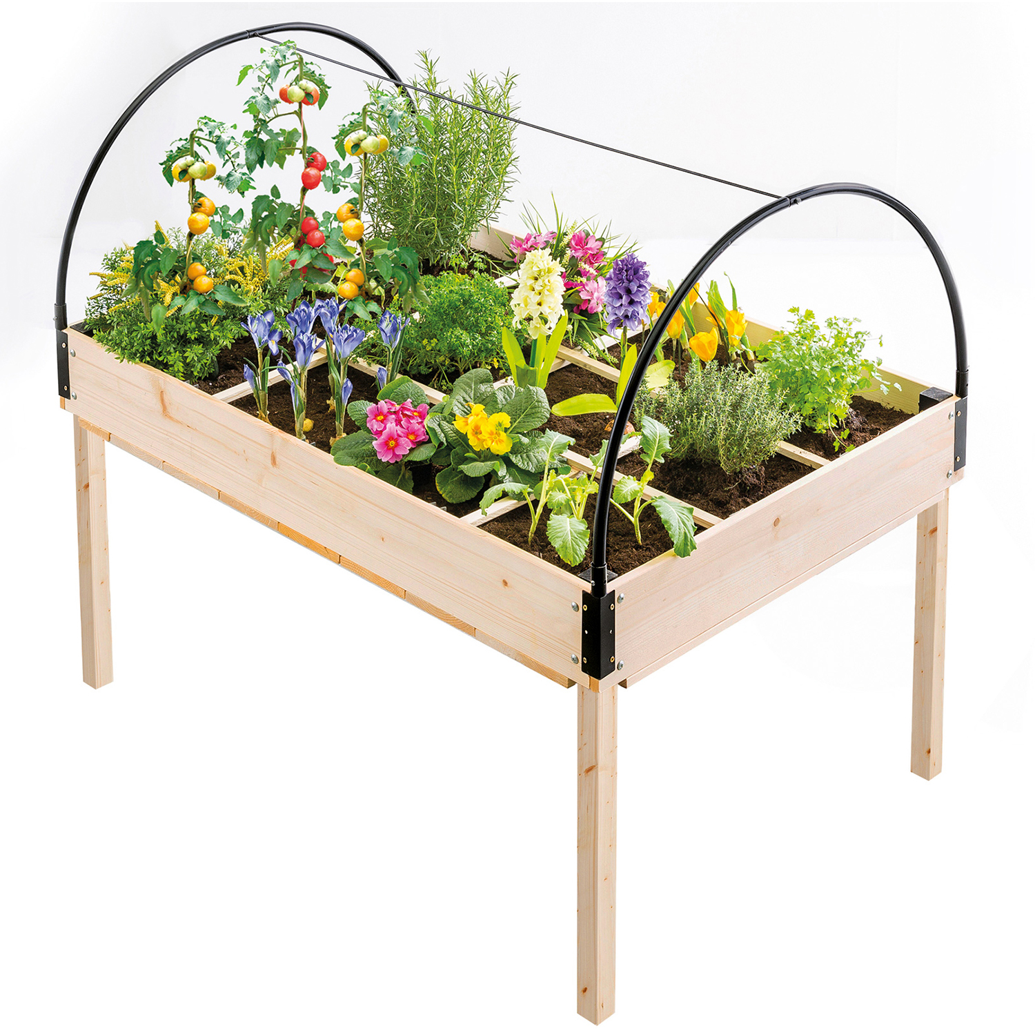 Idmarket - Tuteur pour plantes grimpantes en métal 200 CM arche de jardin  support rosier - Carré potager - Rue du Commerce