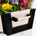 Carré potager brouette BILLY en bois finitions noires bac à fleurs 80 CM