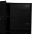 Armoire ESTER 4 portes métal noir design industriel