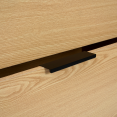 Commode 3 tiroirs NEVADA design industriel noir et bois
