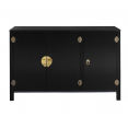 Buffet bas YANG 3 portes bois noir