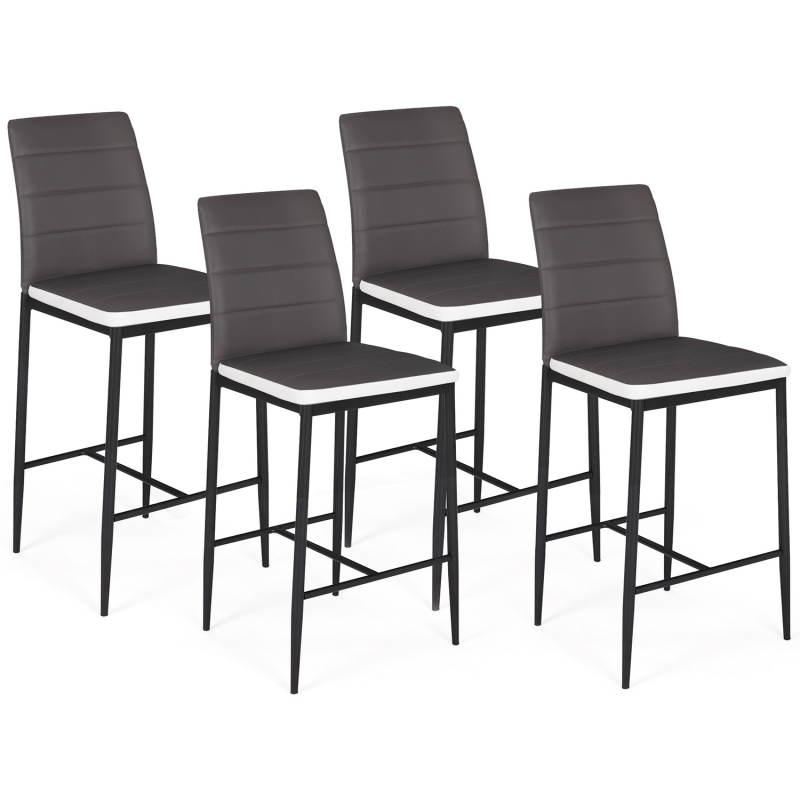 Chaise ergonomique Karl - Blanche - Set de 4 pieces