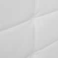 Lit double CHARLOTTE avec sommier 140x190 cm PVC blanc