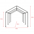 Tente de réception 3x6 M barnum PE 180gr/m² blanc