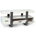 Meuble TV PHOENIX avec tiroirs bois gris 116 cm