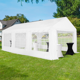 Tente de fête 2X2M Gazebo extérieur Chapiteau de Jardin Tente de fête  Auvent 4 Panneaux latéraux Noir ombragé : : Jardin