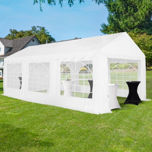 Tente de réception 3x6 M barnum PE 180gr/m² blanc
