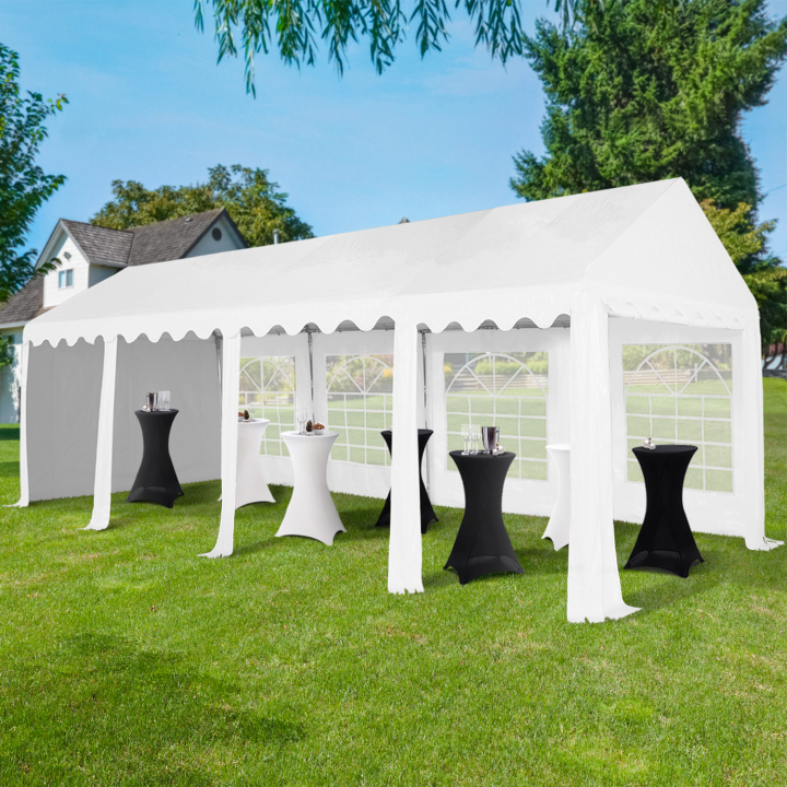 Tente de réception 4x8 M barnum PE 180gr/m² blanc